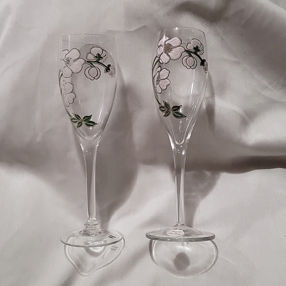 Champagne flute flower Perrier Jouet